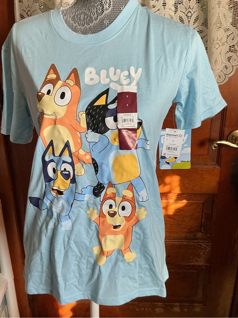 Bluey Graphic Short Sleeve Tee - Light Blue